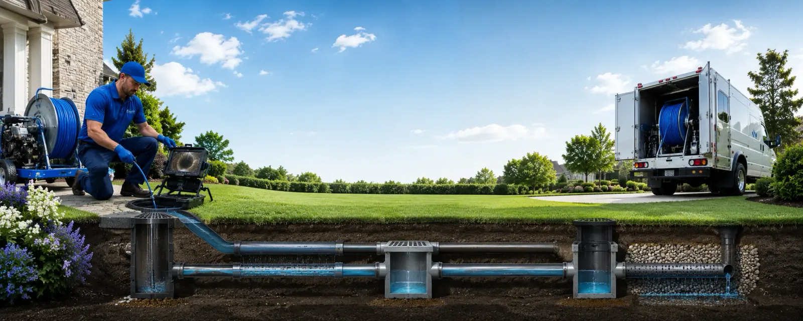 Outdoor drain cleaning information for Rogers, CT